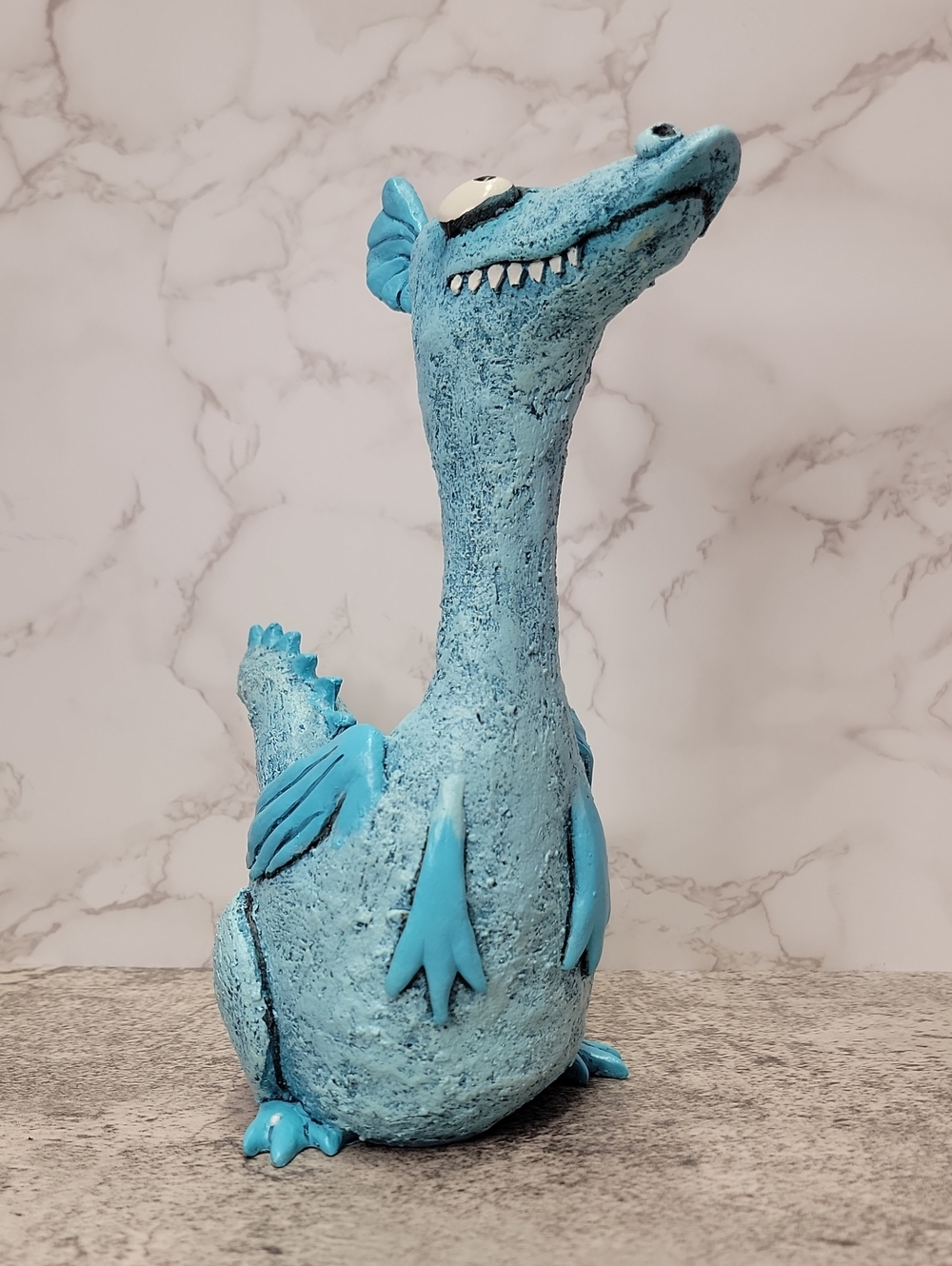 Drake The Teal Dragon Planter - Picture 3 of 12